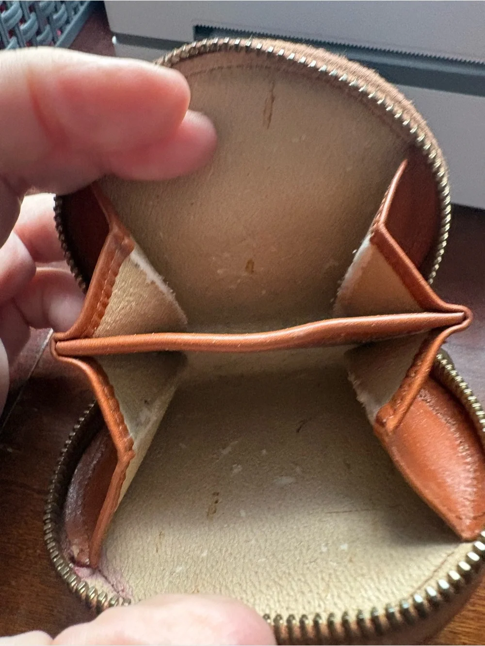 Dooney & Bourke Tan Embossed Duck Leather Patch Wallet